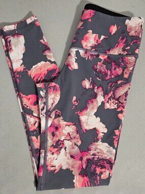 Victoria Sport Knockout tight floral Leggings Gray Pink size small